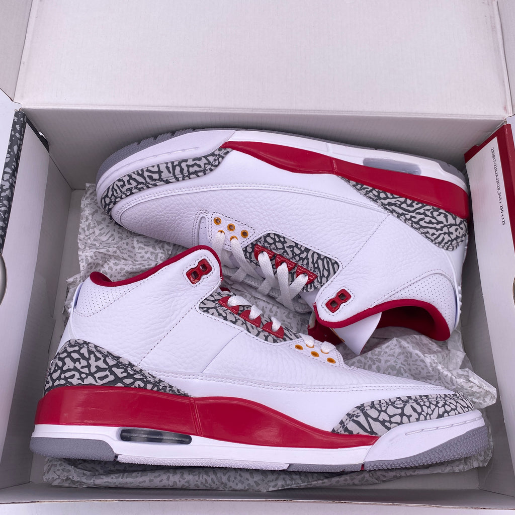 Air Jordan 3 Retro "Cardinal Red" 2022 New Size 10.5
