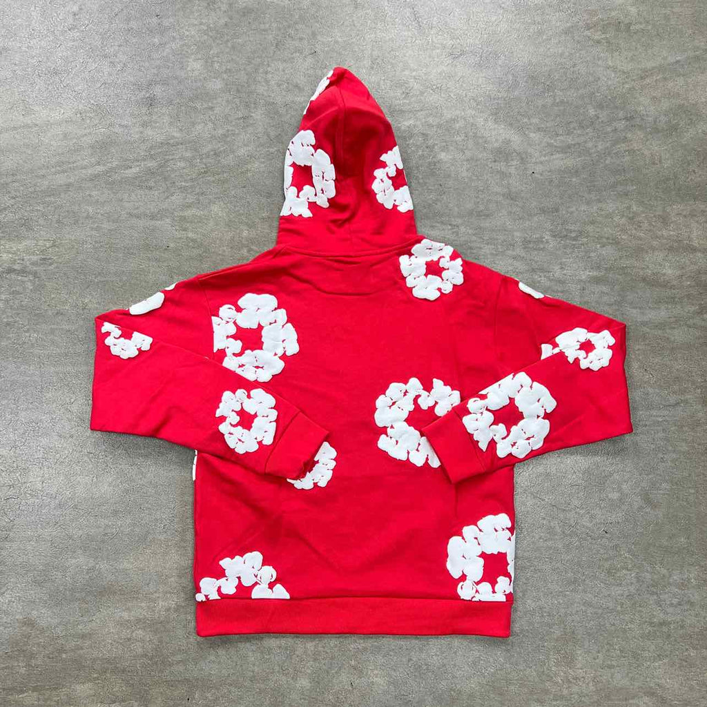 Denim Tears Hoodie "COTTON WREATH" Red New Size S