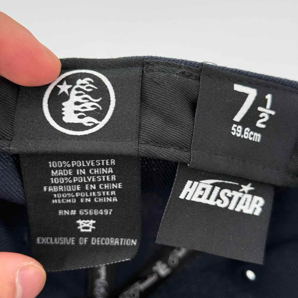 Hellstar Fitted Hat "OG LOGO" Used Navy Size 7 1/2