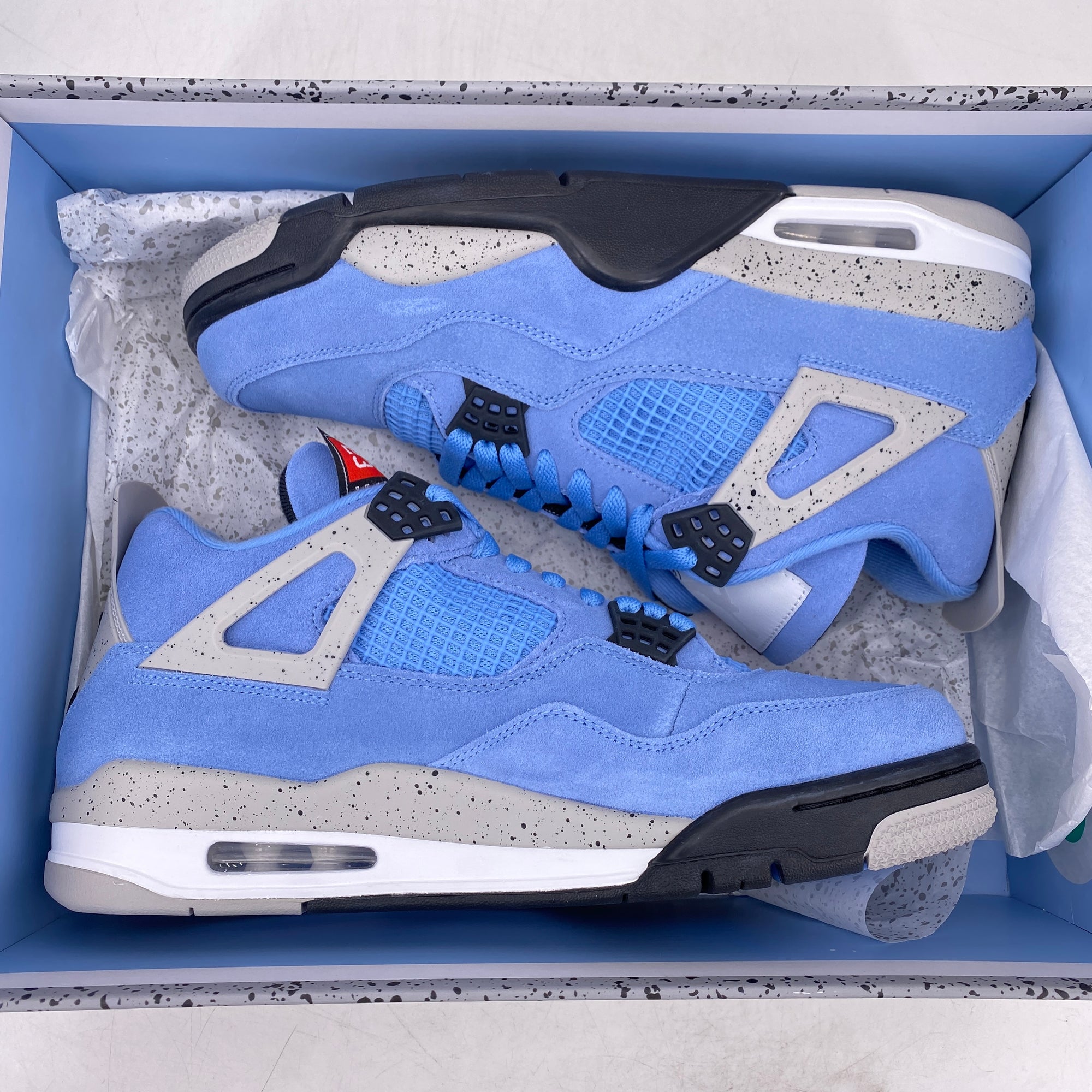Air Jordan 4 Retro &quot;University Blue Black&quot; 2021 New Size 10