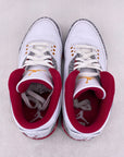 Air Jordan 3 Retro "Cardinal Red" 2022 Used Size 8