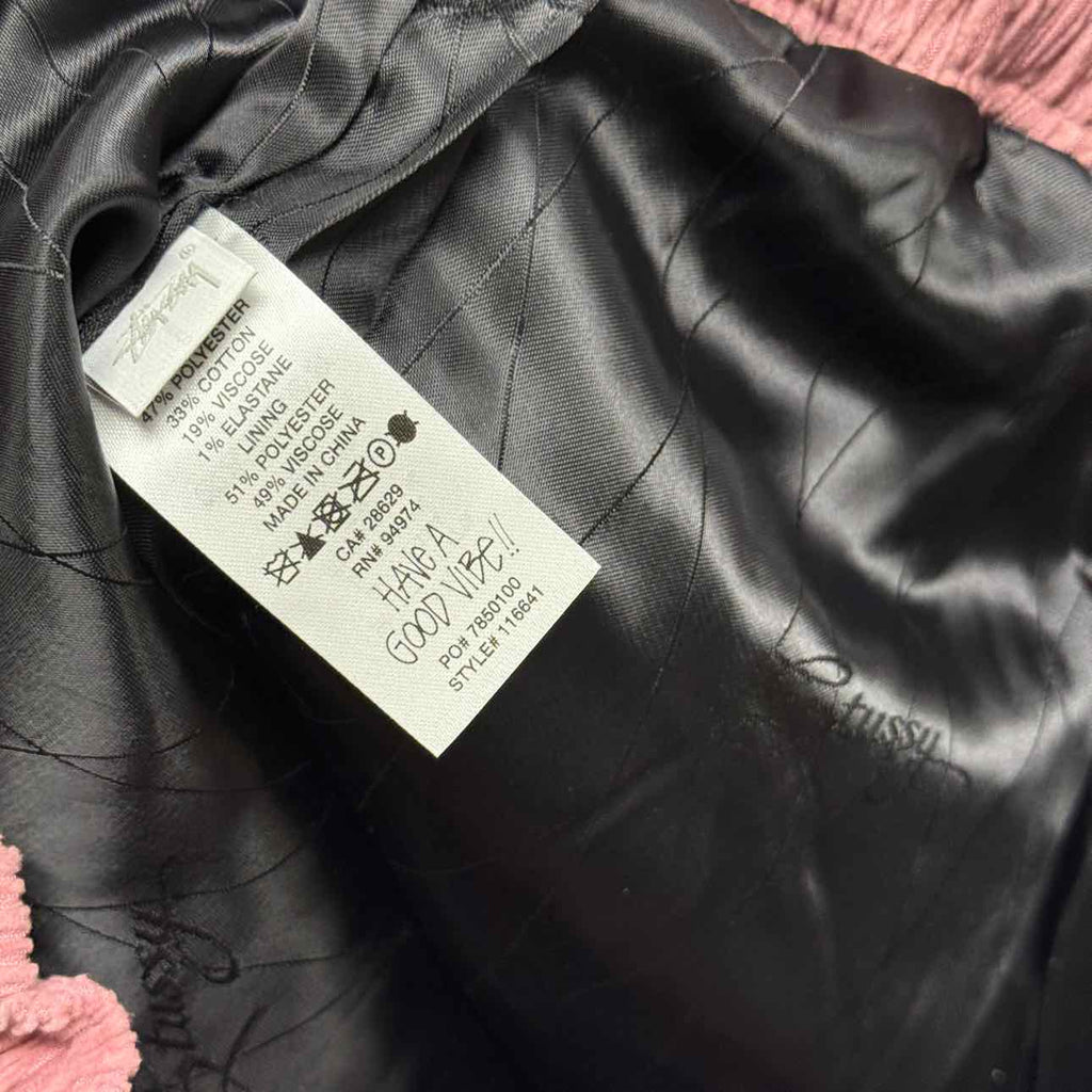 Stussy Pant "CORDUROY" Rose New Size L