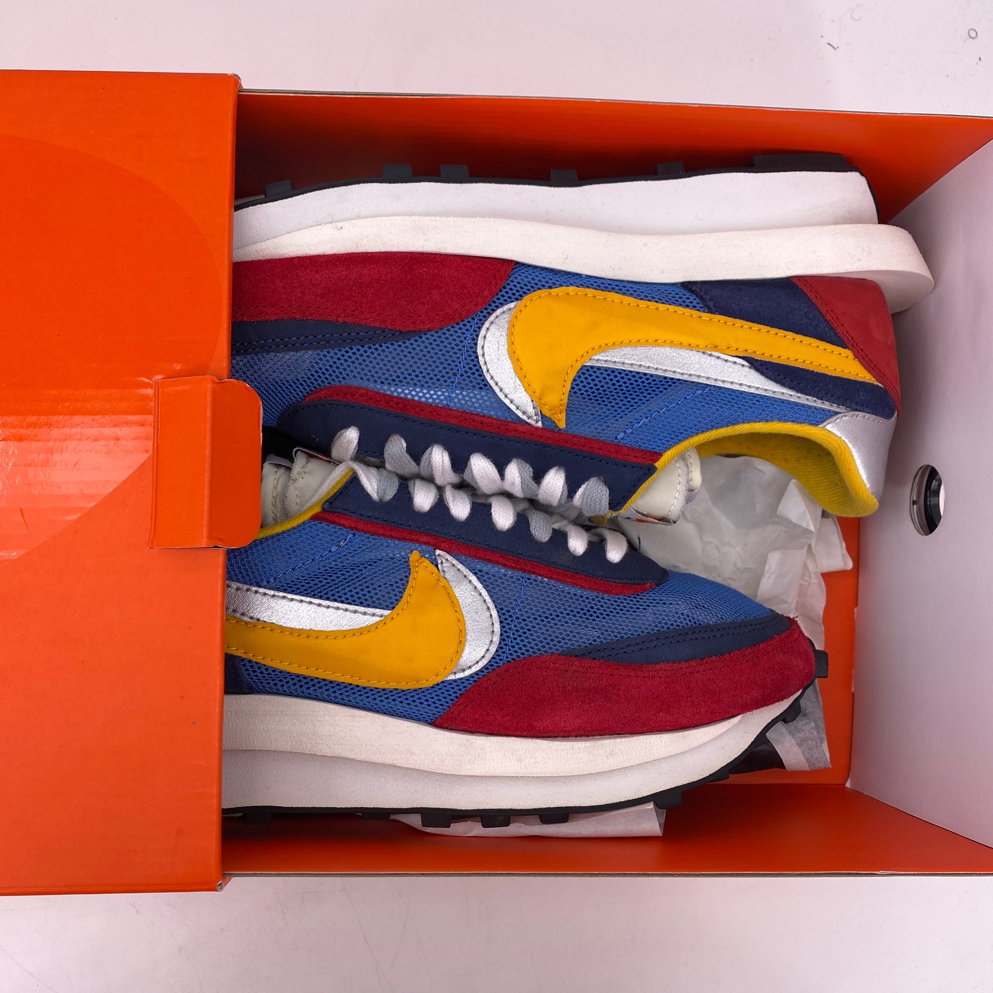 Nike LD WAFFLE / Sacai &quot;Varsity Red&quot; 2019 Used Size 9.5