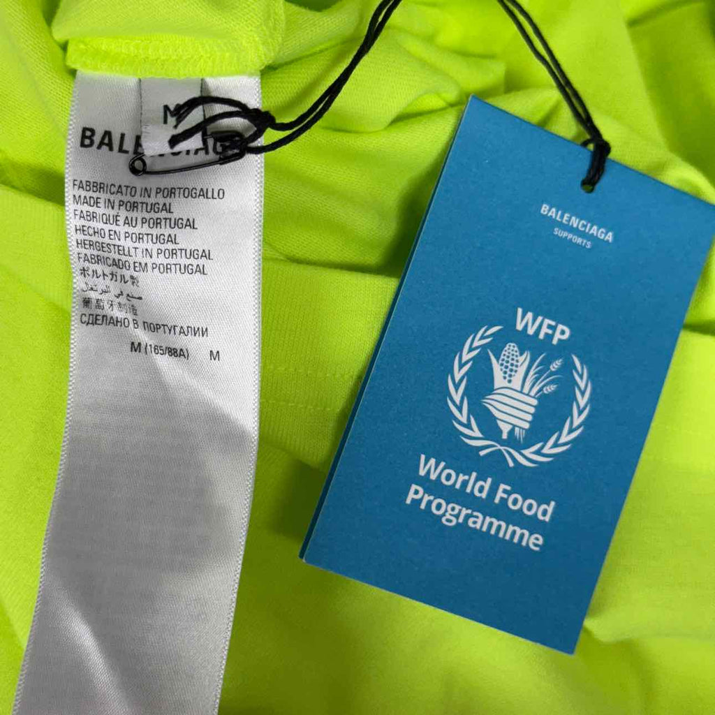 Balenciaga T-Shirt "WFP" Neon New Size M