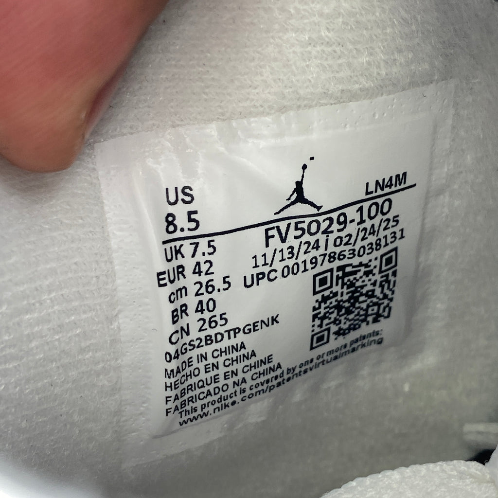 Air Jordan 4 Retro "White Cement" 2025 New Size 8.5