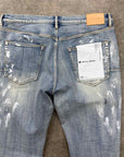 Purple Jeans "PAINT SPLATTER" Blue Used Size 36