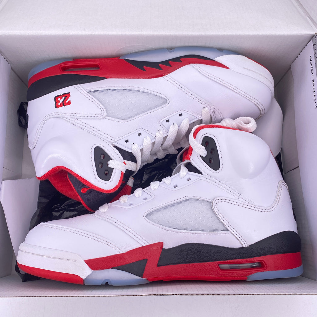 Air Jordan (GS) 5 Retro "Fire Red Black Tongue" 2025 Used Size 6Y