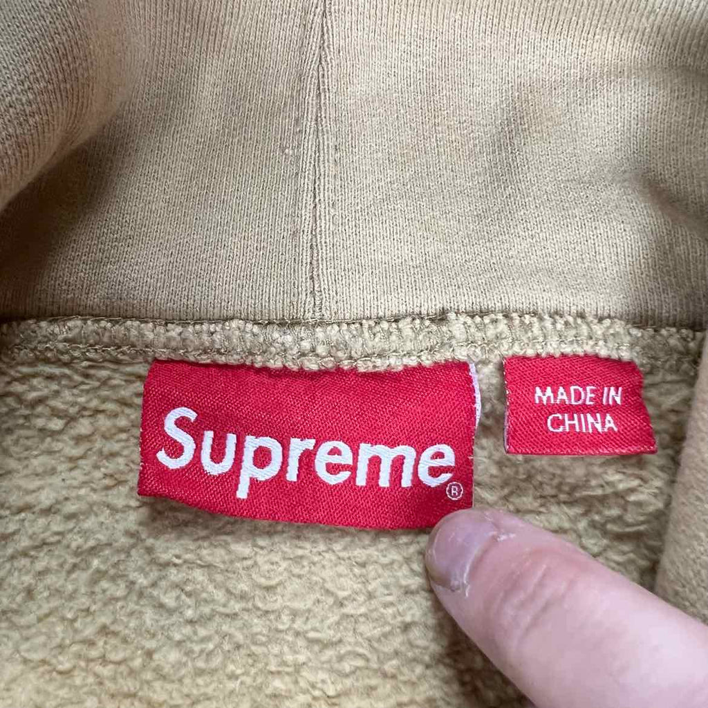 Supreme Hoodie "RHINESTONE SHADOW" Beige Used Size L