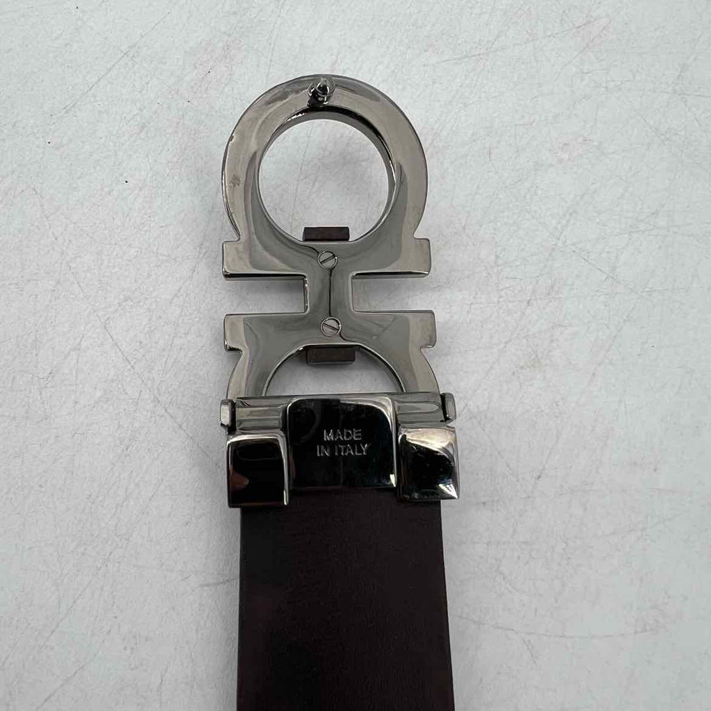 Salvatore Ferragamo Belt "LOGO" Used Black Size 34
