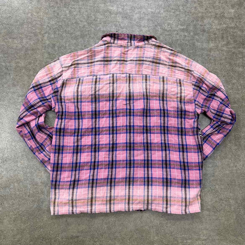 Vale Button Up "PLAID" Pink Used Size M