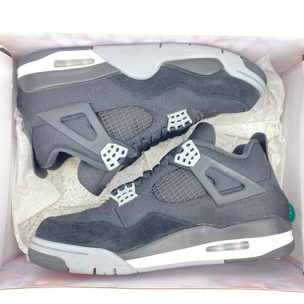 Air Jordan 4 Retro "Black Canvas" 2022 Used Size 8.5