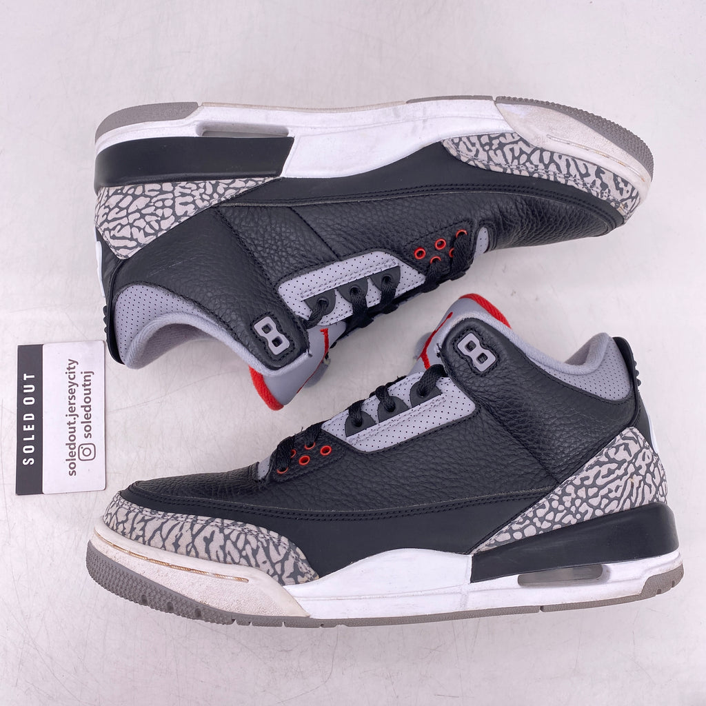 Air Jordan 3 Retro "Black Cement" 2018 Used Size 10.5
