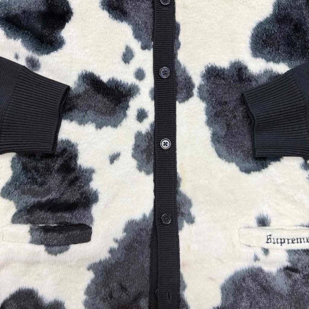Supreme Cardigan "COW PRINT" Black Used Size L