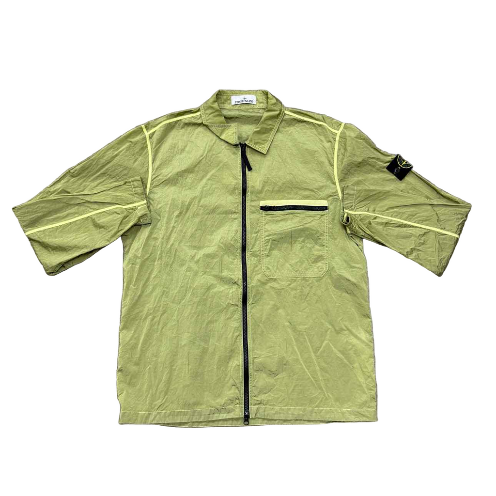 Stone Island Zip Up "NYLON" Green Used Size 2XL