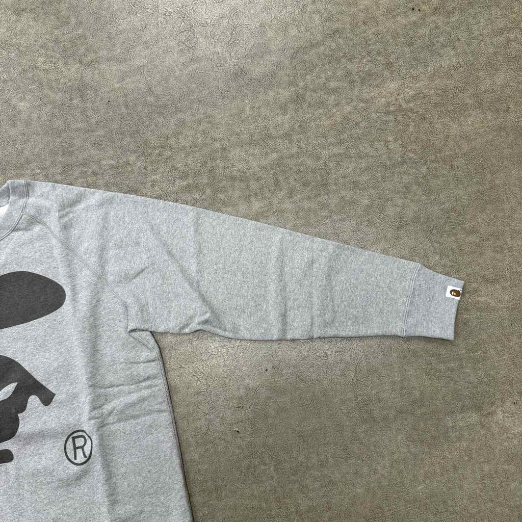 Bape Crewneck Sweater "APE FACE" Grey New Size M
