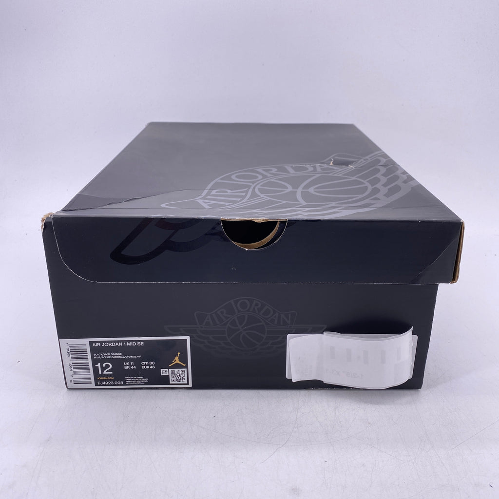Air Jordan 1 Retro Mid "Black Orange' 2023 New Size 12