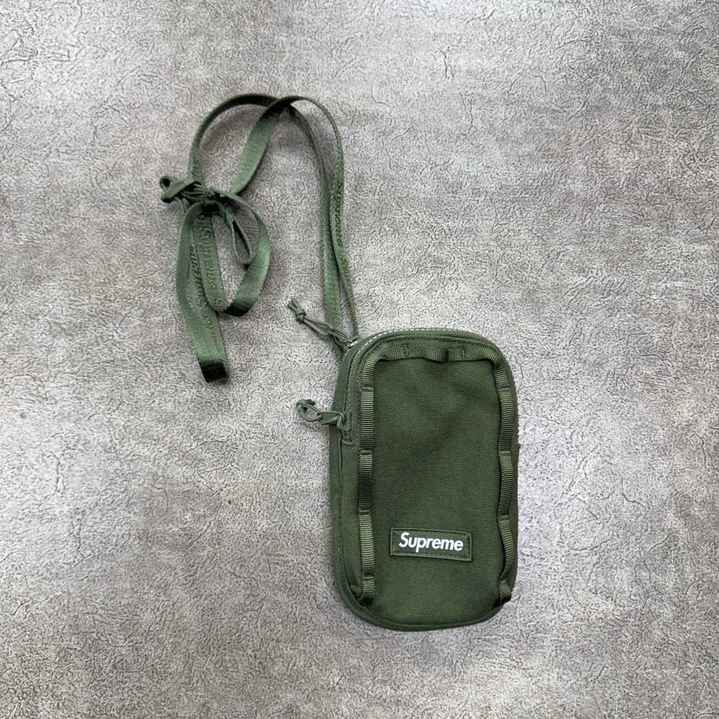 Supreme Shoulder Bag "SMALL BOX LOGO" Used Green Size OS