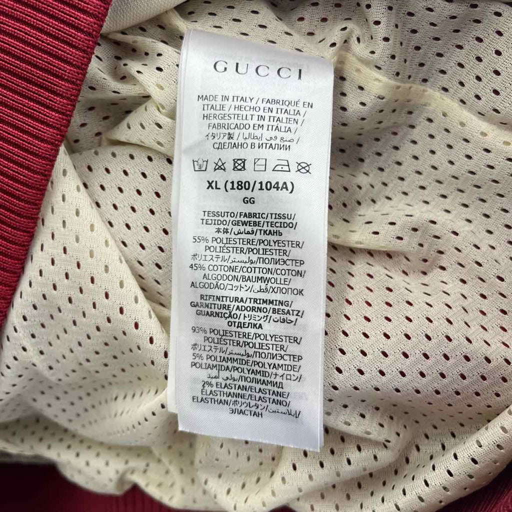 Gucci Track Jacket "ORIGINAL GUCCI" Maroon Used Size XL