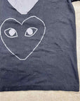 Comme Des Garcon Play T-Shirt "DOUBLE HEART" Black Used Size 2XL