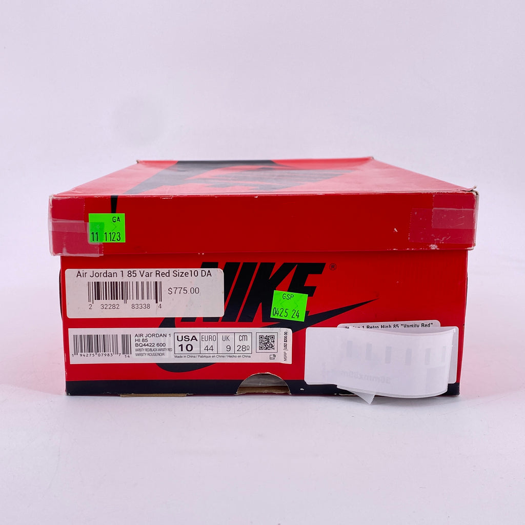 Air Jordan 1 HI 85' "Varsity Red" 2020 New Size 10