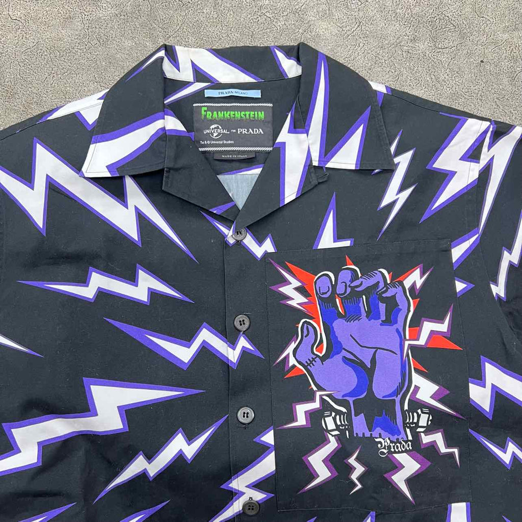 Prada Button Up "FRANKENSTEIN" Purple Used Size M