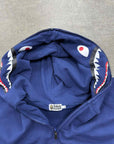 Bape Zip Up "GIANT SHARK" Blue Used Size XL