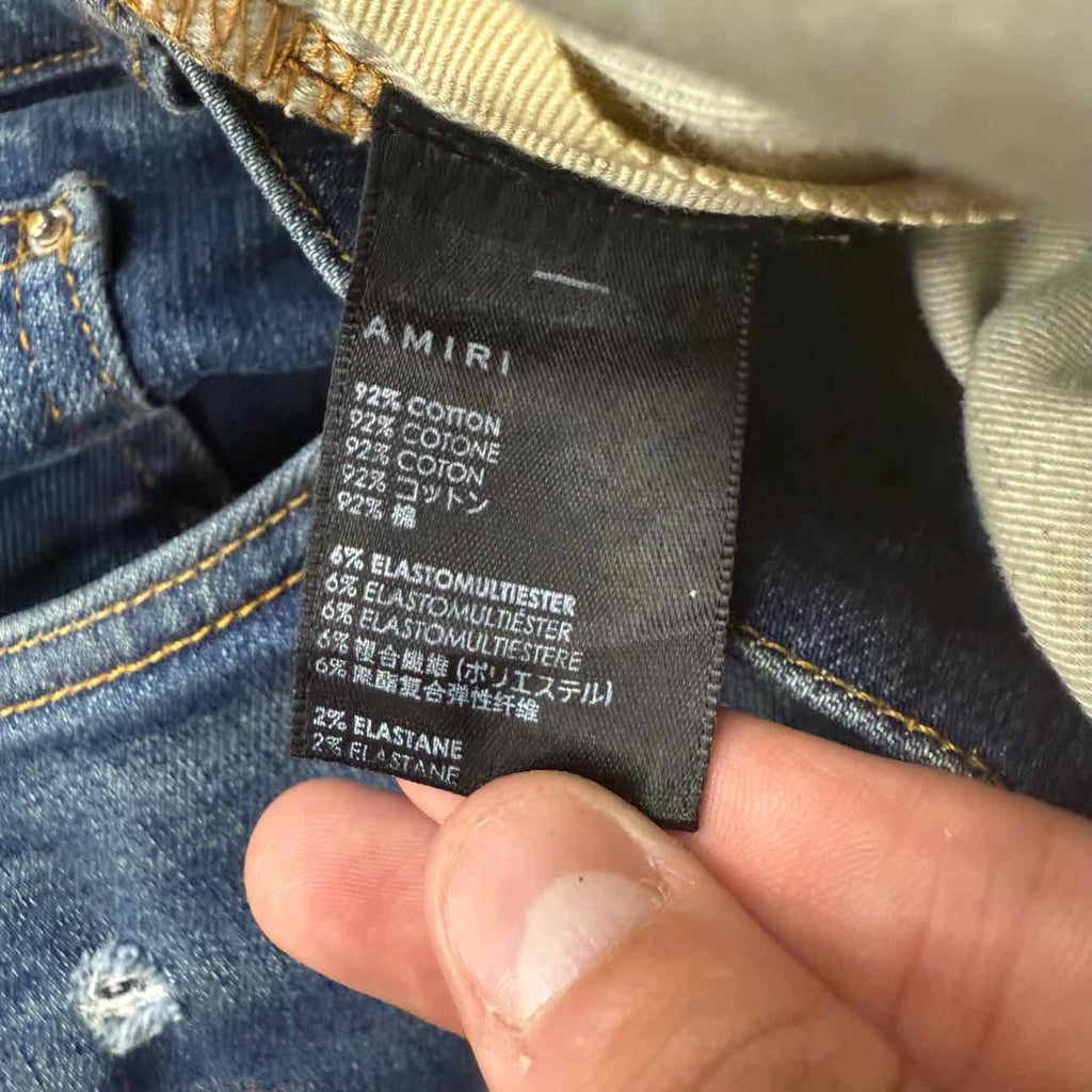 Amiri Jeans "OLD ENGLISH" Blue Used Size 40