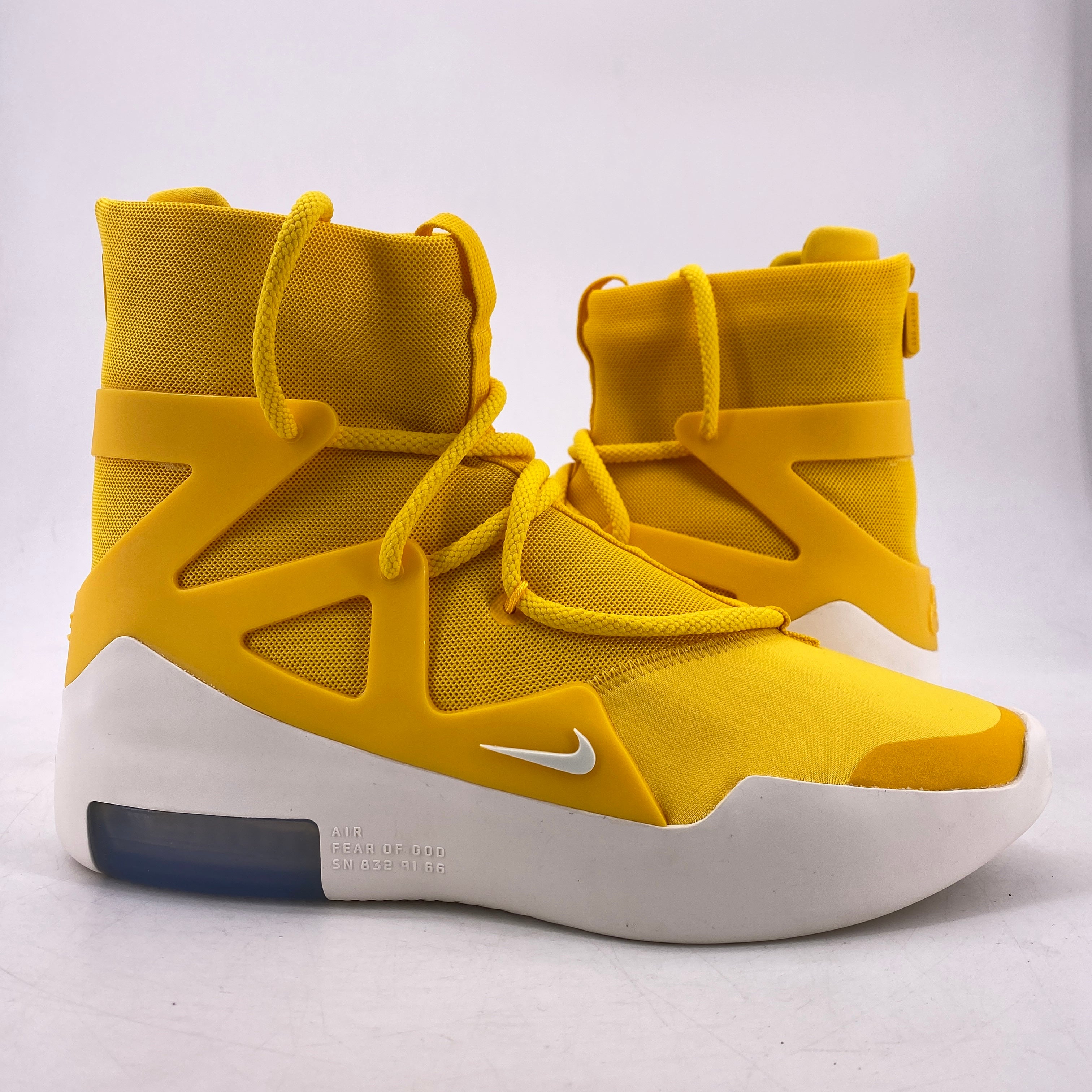 Nike fear of god 1 yellow best sale