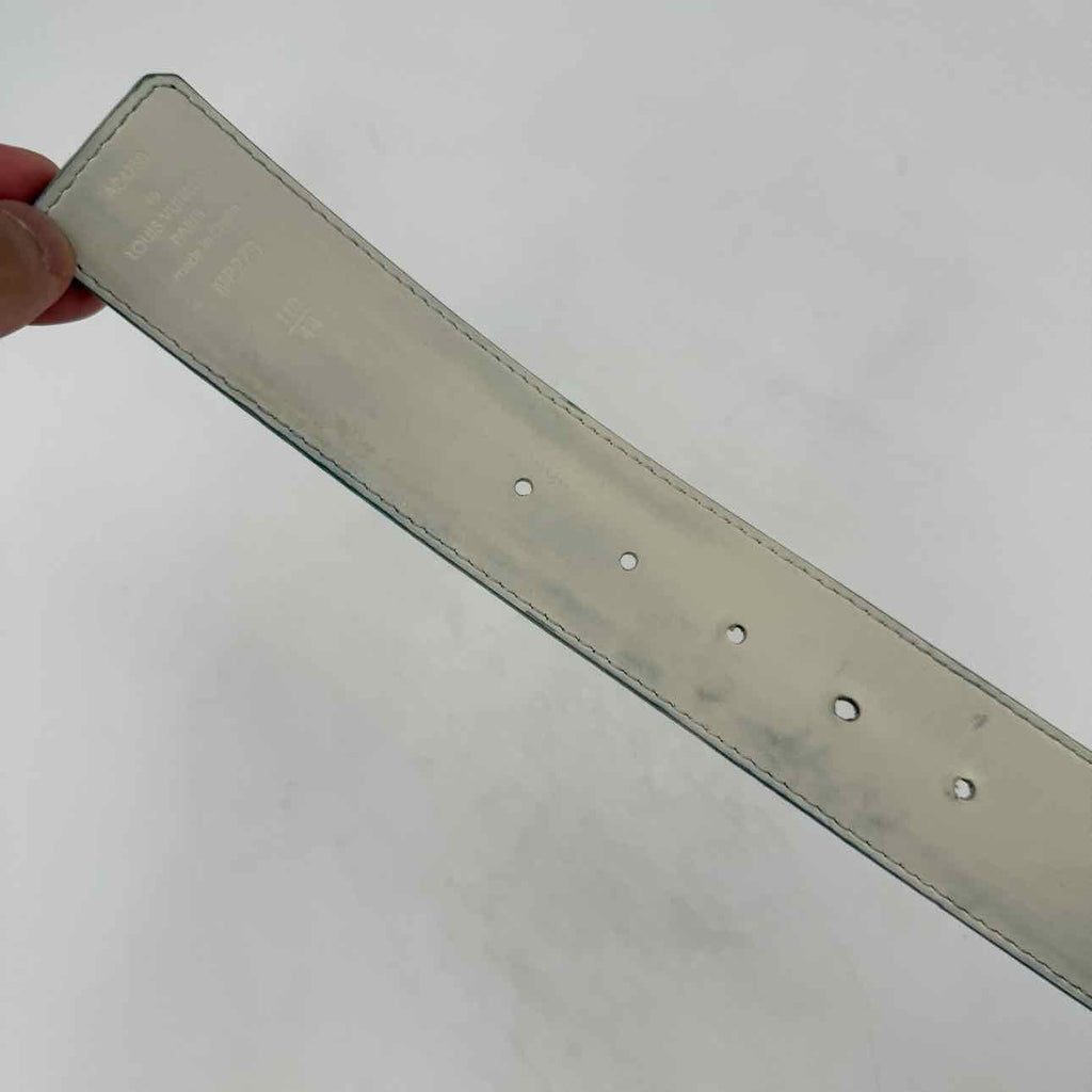 Louis Vuitton Belt "CEINTURE" Used White Size 44