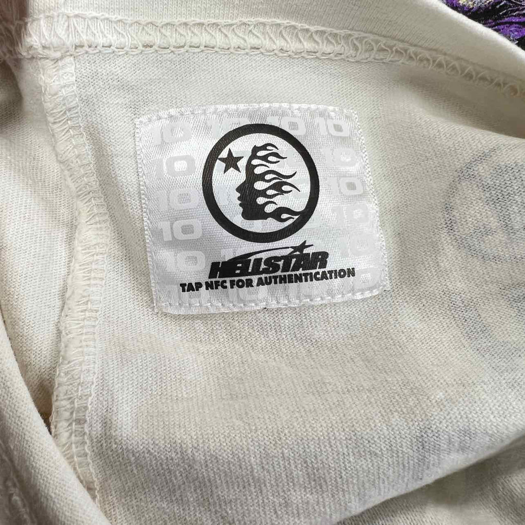 Hellstar T-Shirt "BREAKING NEWS" Cream New Size L