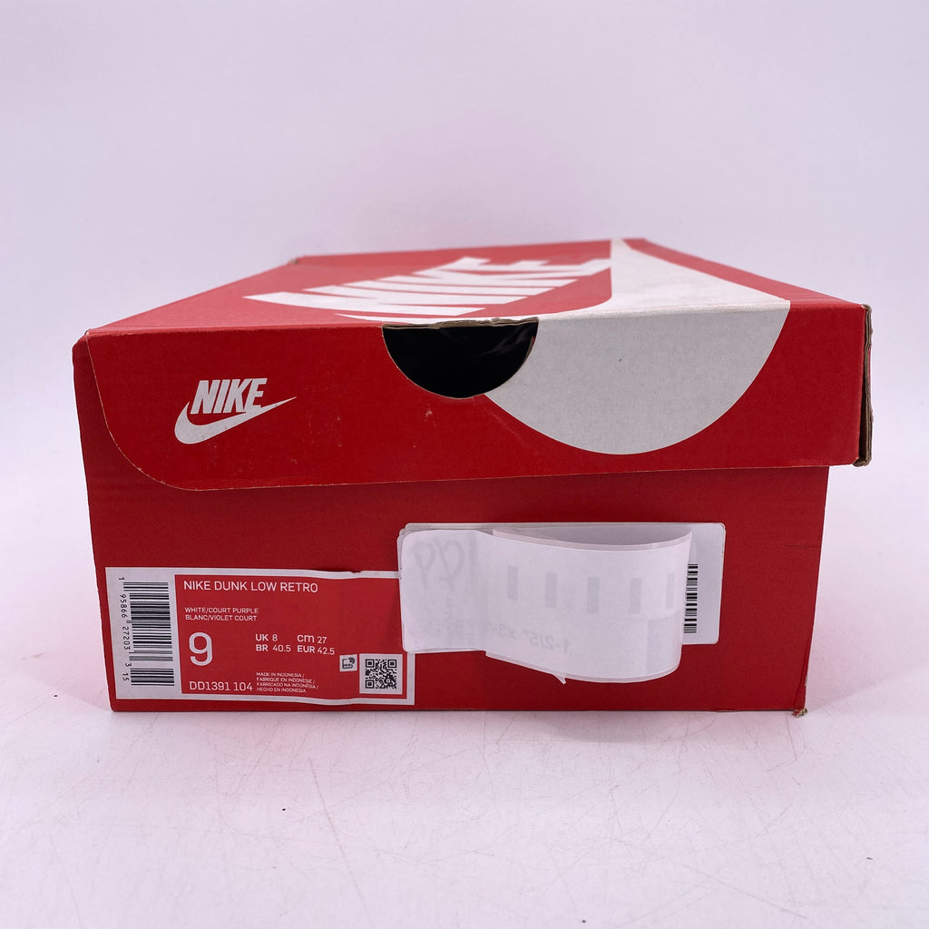Nike Dunk Low Retro "Court Purple" 2022 New Size 9