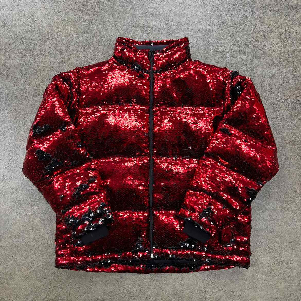 Chinatown Market Jacket "SEQUIN" Red Used Size S