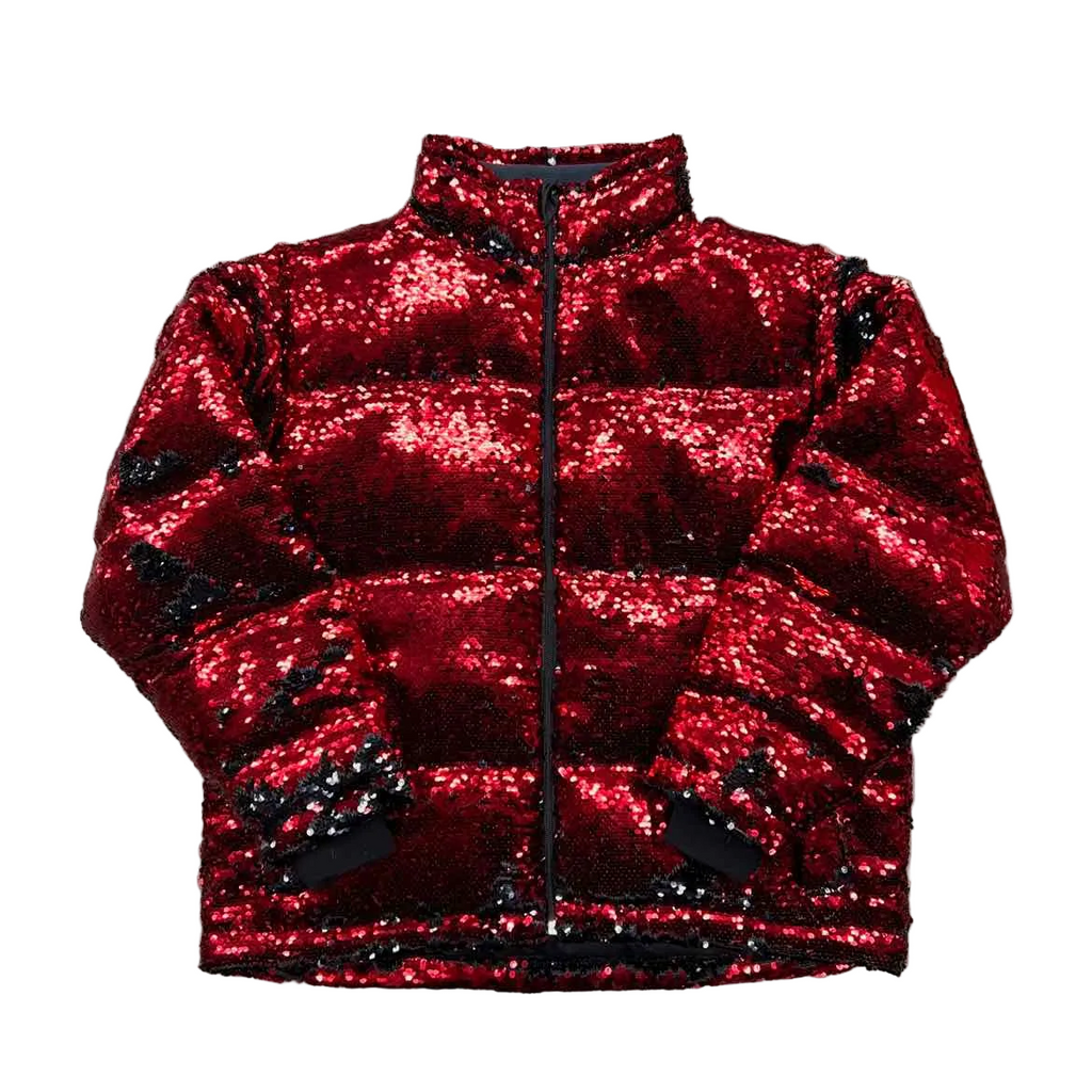 Chinatown Market Jacket "SEQUIN" Red Used Size S
