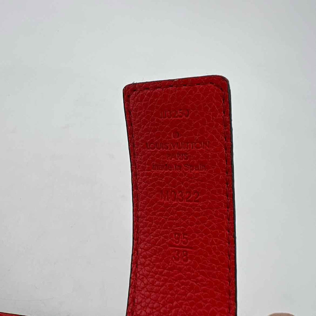 Louis Vuitton Belt "MONOGRAM GRID" Used Brown Size 38W