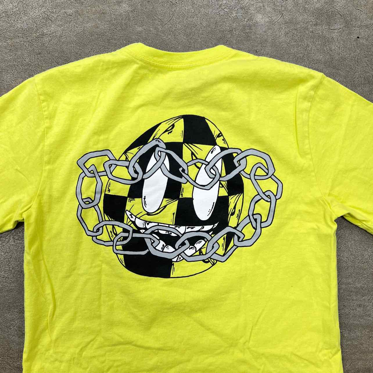 Chrome Hearts T-Shirt &quot;MATTY BOY LINK&quot; Neon Used Size M