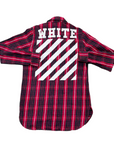 OFF-WHITE Flannel "DIAGONAL" Red Used Size S