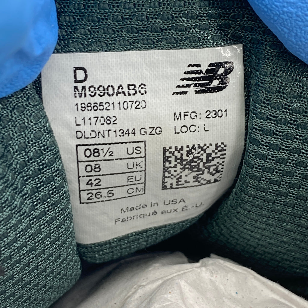 New Balance 990v6 "Action Bronson Baklava" 2023 Used Size 8.5