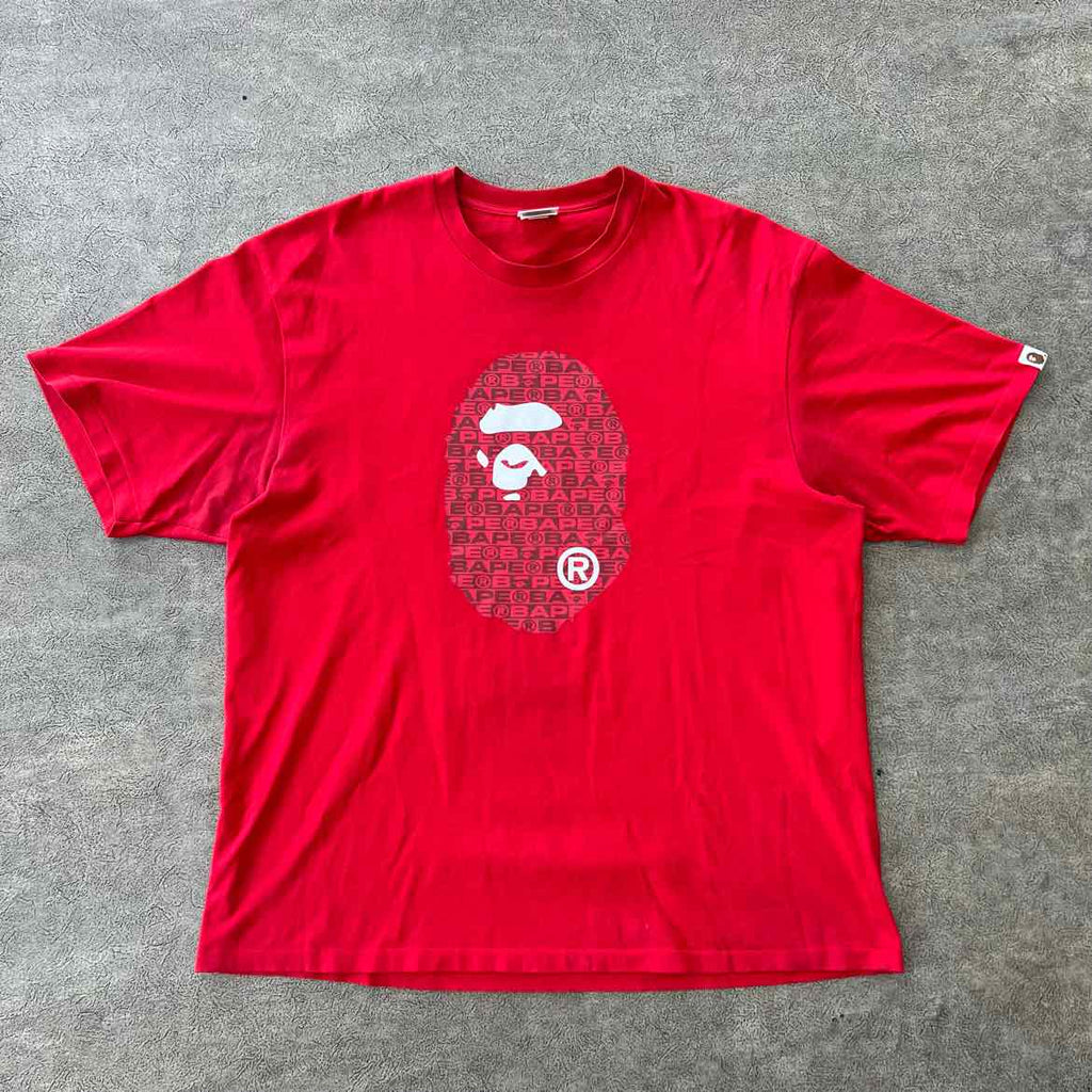 Bape T-Shirt "LUX SPORT" Red Used Size XL