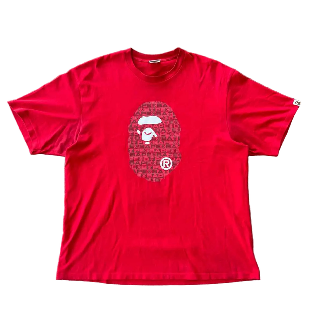 Bape T-Shirt "LUX SPORT" Red Used Size XL