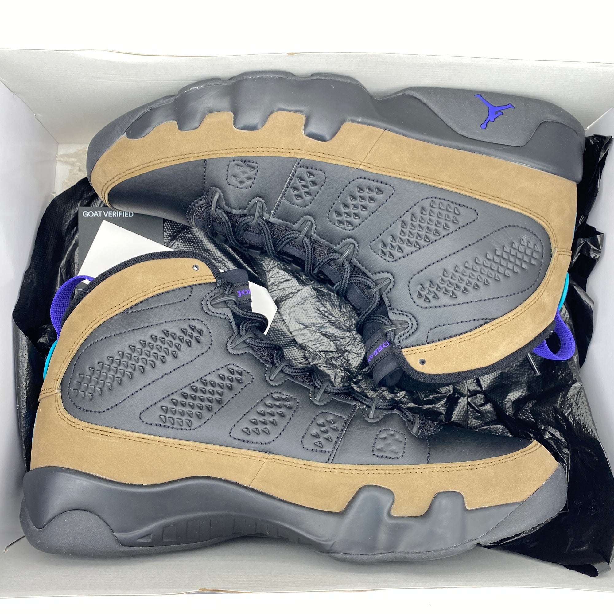 Air Jordan 9 Retro &quot;Light Olive Concord&quot; 2023 Used Size 11.5