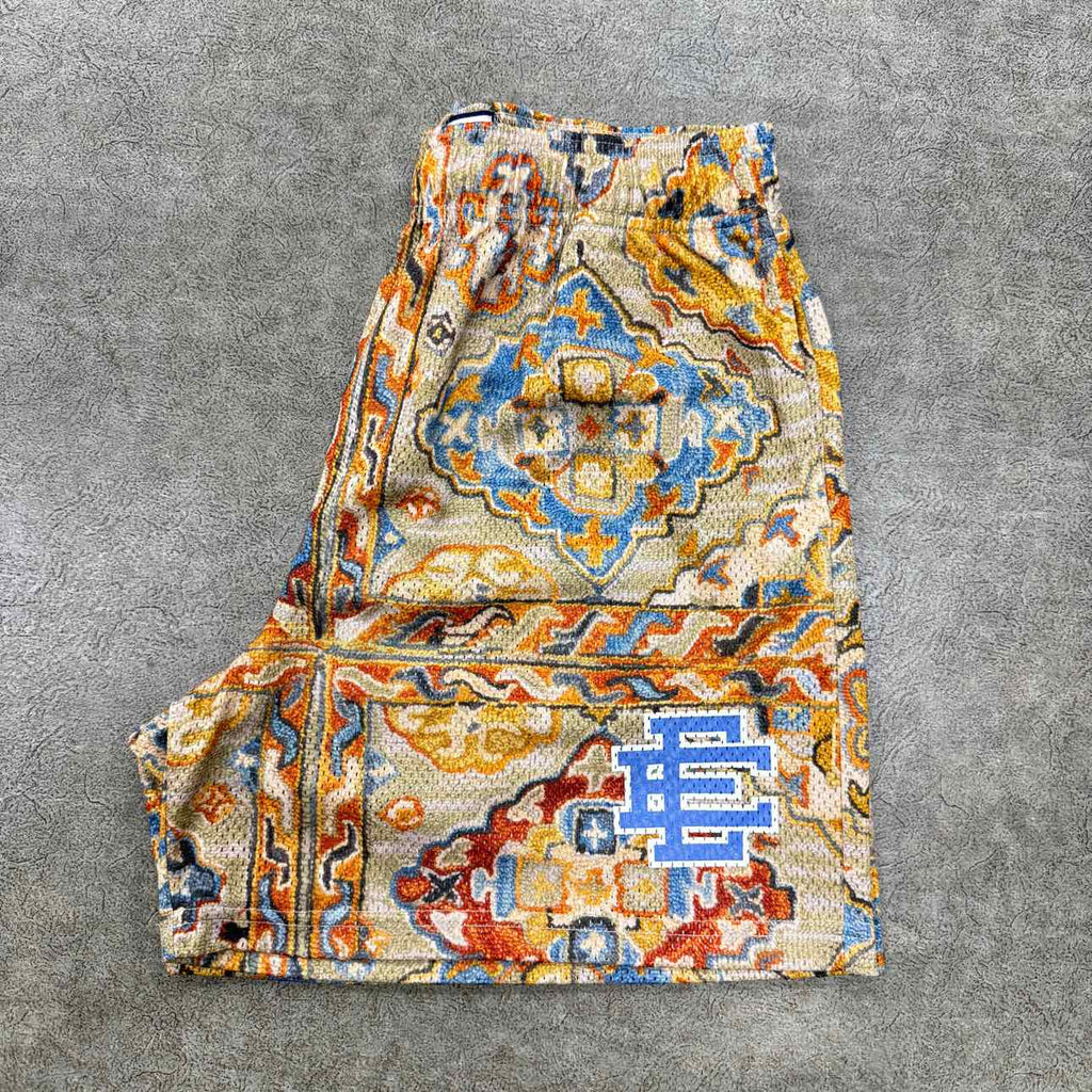 Eric Emanuel Mesh Shorts "RUGS 6" Beige Used Size XL