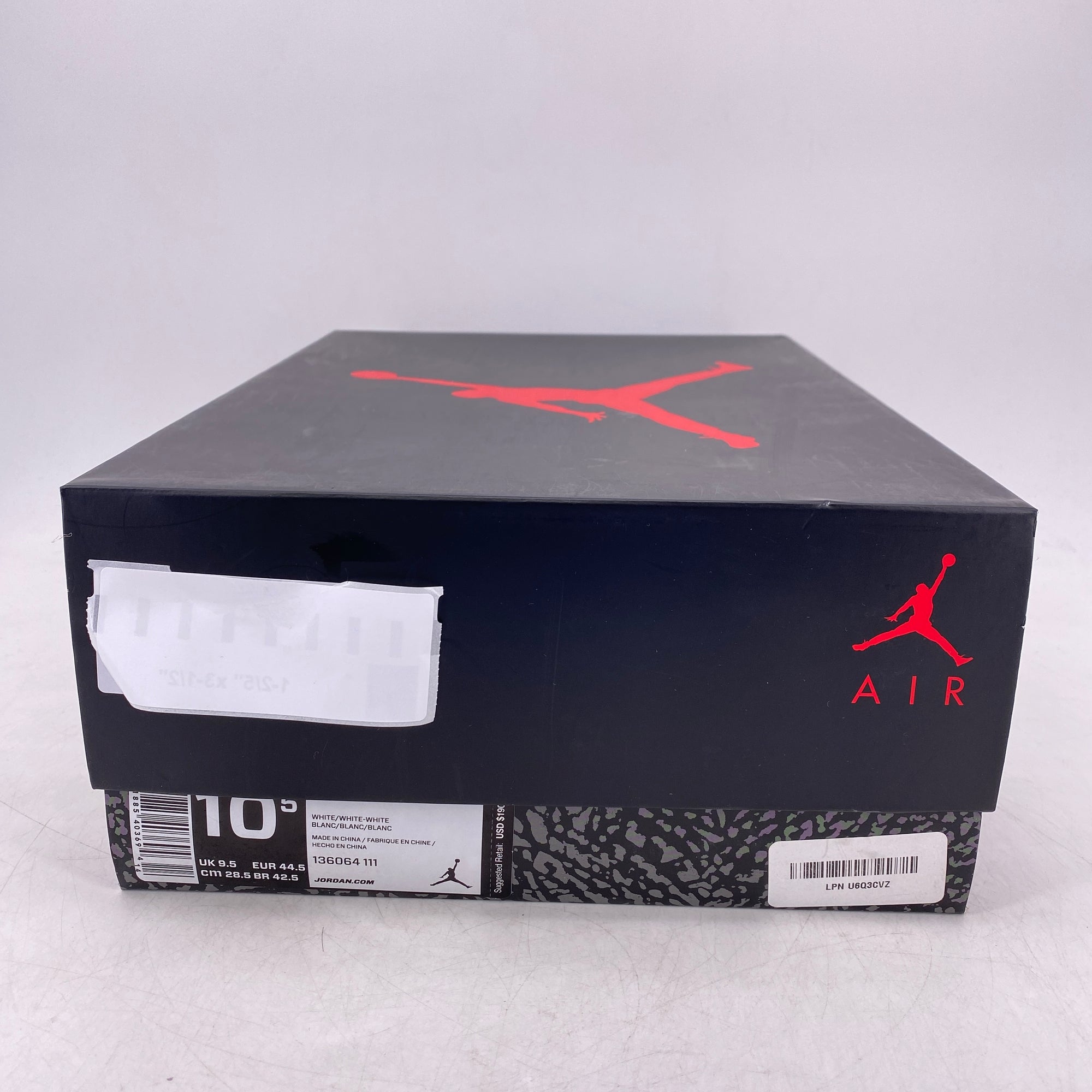 Air Jordan 3 Retro &quot;Pure White&quot; 2018 New Size 10.5