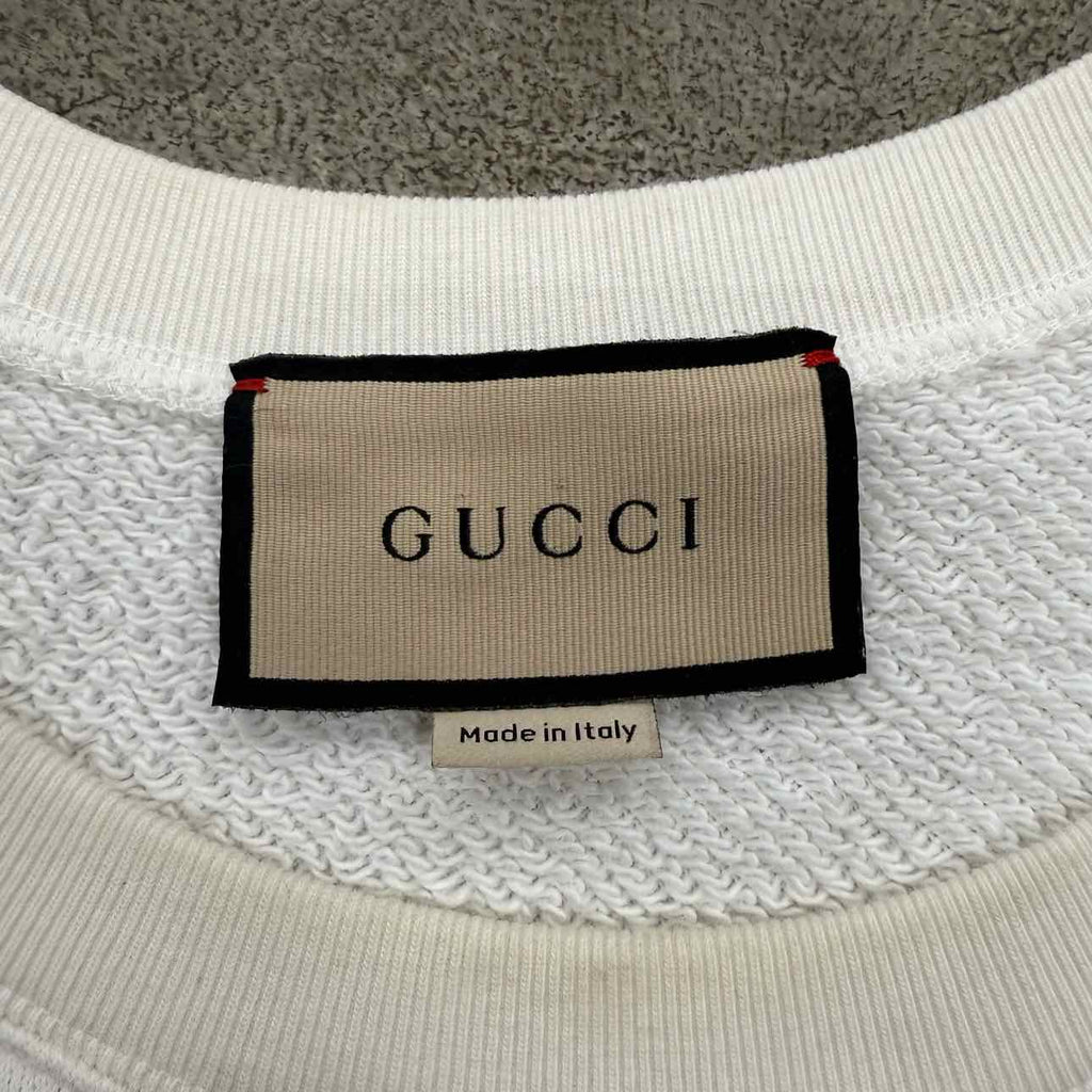 Gucci Crewneck Sweater "1921" White Used Size M