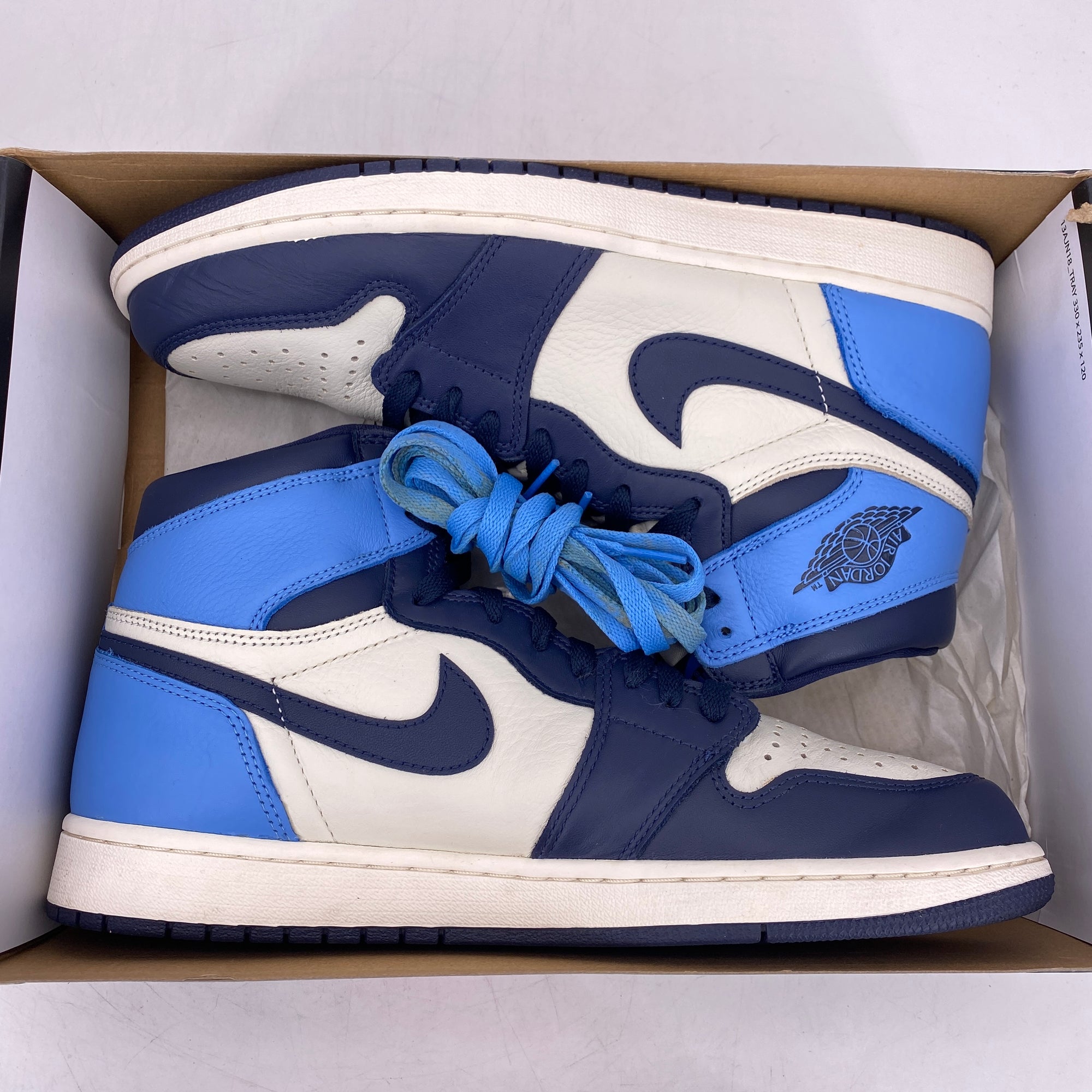 Air Jordan 1 Retro High OG &quot;Unc Obsidian&quot; 2019 Used Size 12