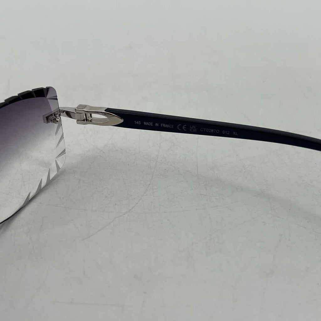 Cartier Sunglasses "BIG C DIAMOND CUT" New Blue Size 56