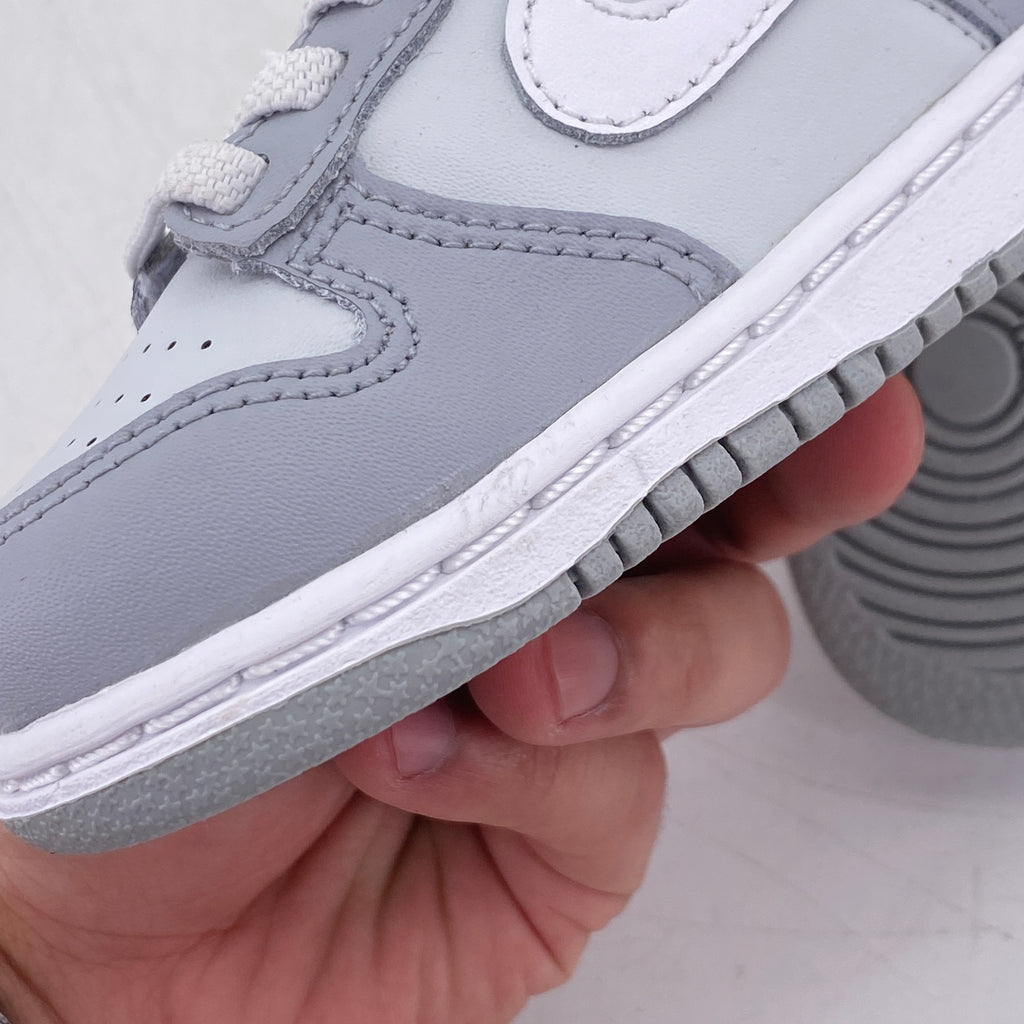 Nike (TD) Dunk Low "Two Tone Grey" 2022 New Size 6C