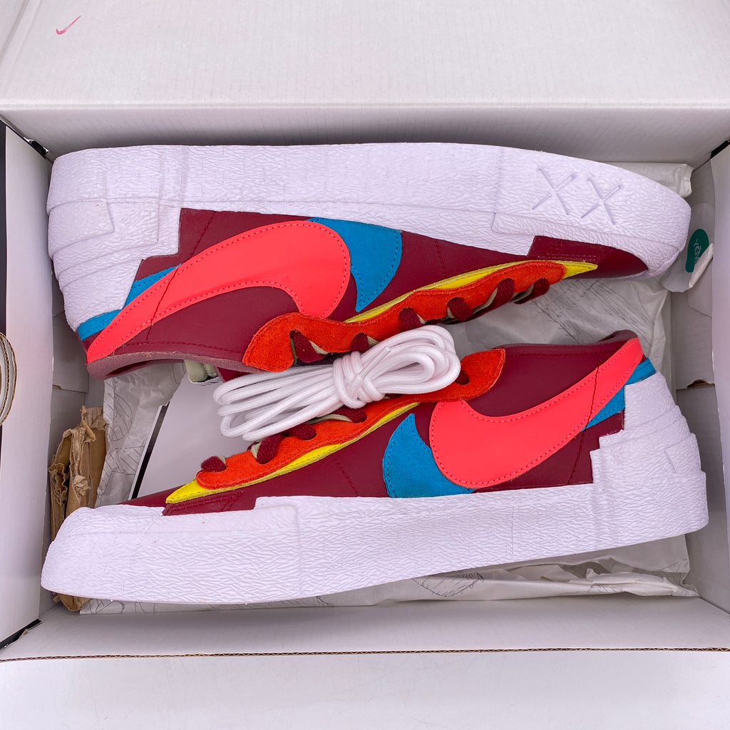 Nike Blazer Low / Sacai / Kaws "Sacai Kaws Red" 2021 New Size 11