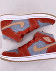 Air Jordan 1 Mid "Denim Red" 2021 Used Size 9.5