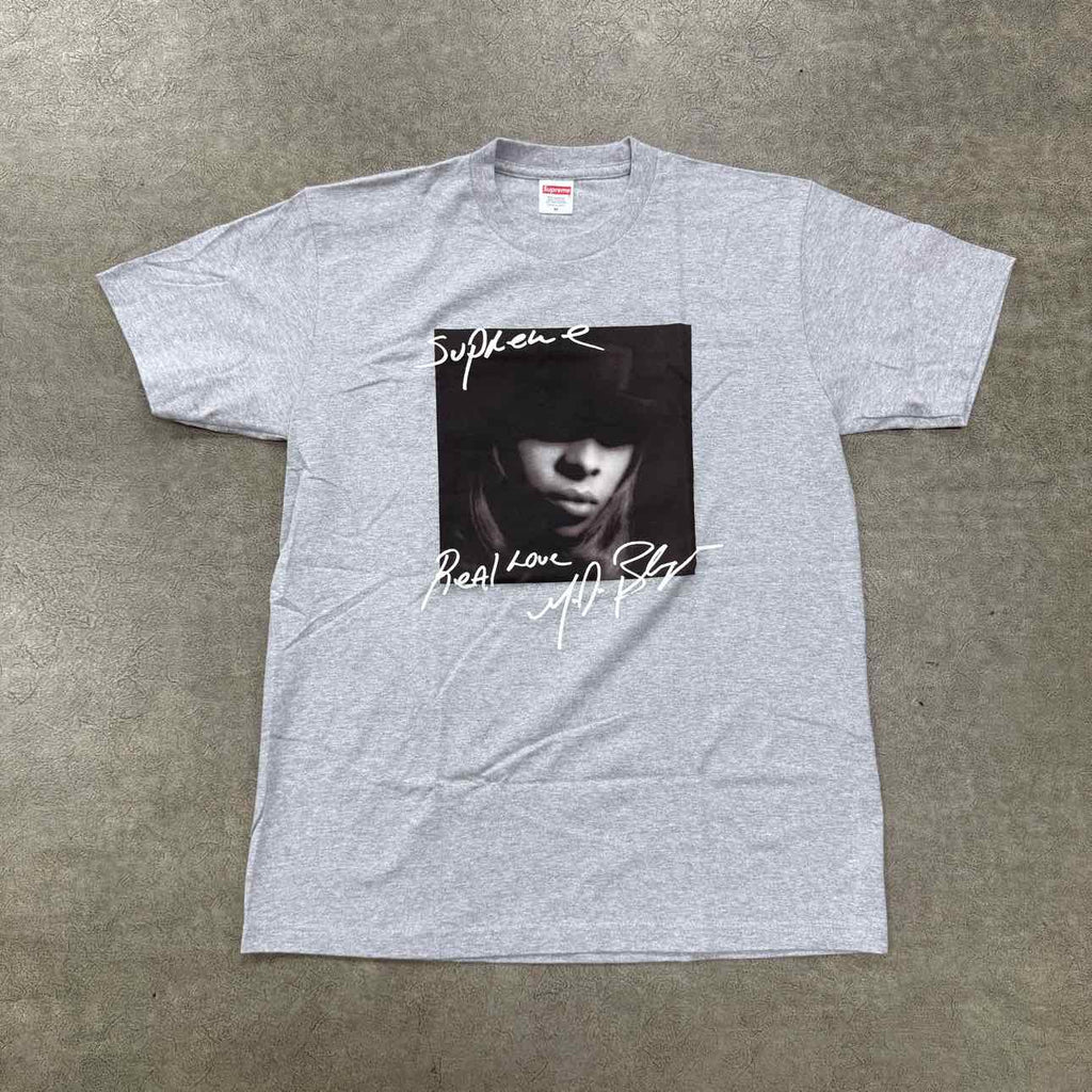 Supreme T-Shirt "MARY J. BLIGE" Heather Grey New Size M