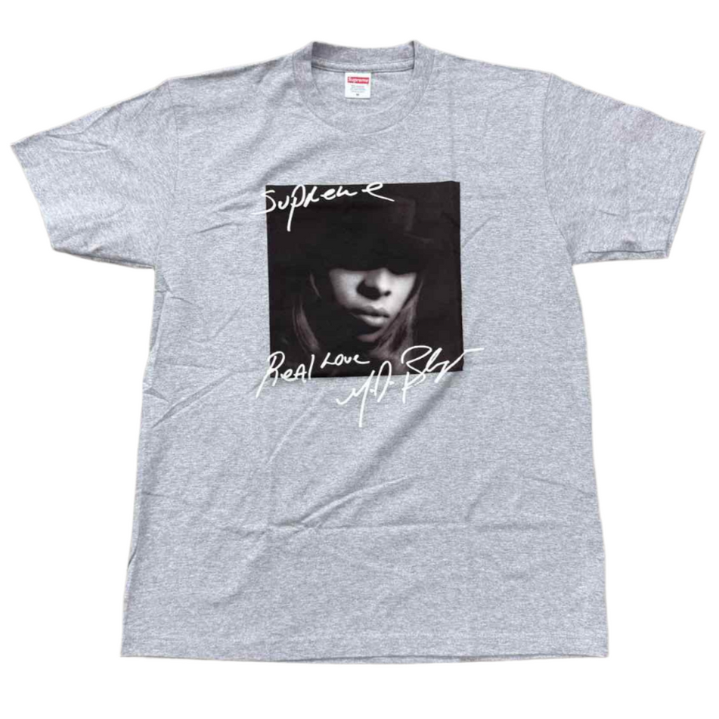 Supreme T-Shirt "MARY J. BLIGE" Heather Grey New Size M